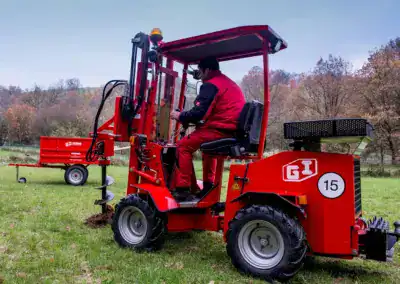 Unitruck-Erdbohrer-in-Aktion
